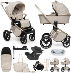 MUUVO KÉSZLET Babakocsi Quick Boho Beige szett 2v1 + CYBEX Aton B2 i-Size + alap (VP-F188554)