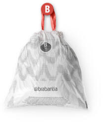 Brabantia Saci de gunoi Brabantia PerfectFit 1005563, Dimensiune B, 5 L, 40 buc, Alb (1005563) Cos de gunoi
