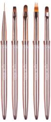 Luxorise Set 5 Pensule Manichiura Nail Art si Constructie Unghii Luxorise, Rose Gold (TBY-L5055)
