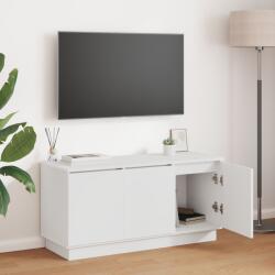 vidaXL ТВ шкаф 100 x 38 x 49 см Бяло Инженерна дървесина (869666)