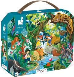 Janod Puzzle in valiza pentru copii Janod - Aventura in jungla, 100 piese (J02667) Puzzle