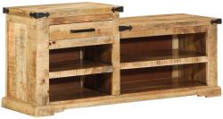 vidaXL Пейка Кафяво 110 x 35 x 50 см Груб манго (4019631)