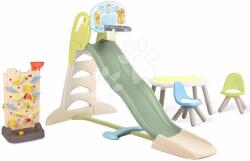 Smoby Csúszda pihenőrésszel a játszófalnál kosarasoknak Toboggan XL Slide Life Smoby 230 cm csúszófelület vízsugárral (SM810254-E)