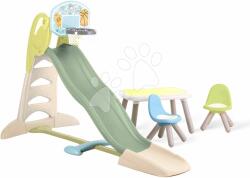 Smoby Csúszda vízsugárral és pihenőrésszel a kosarasoknak Toboggan XL Slide Life Smoby 230 cm csúszófelület dupla hullámmal (SM810254-D)