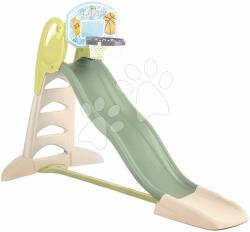 Smoby Csúszda dupla hullámmal és kosárlabda palánkkal Toboggan XL Slide Life Smoby 230 cm csúszófelület vízsugárral (SM810254-A)