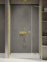NEW TRENDY New Soleo Light Gold zuhanyajtók 110 cm dönthető arany csiszolt/átlátszó üveg D-0941A-WP