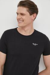 Pepe Jeans t-shirt 2 db fekete, férfi, sima - fekete M