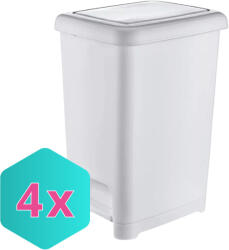  Szemetes pedálos Slim FEHÉR 60L, Slim KARTON - 4db (K8696287010454W)