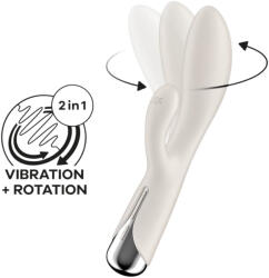 Satisfyer Spinning Rabbit 1 - forgó csiklókaros vibrátor (bézs) (NK4061504048741)