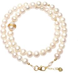  Colier din Perle de Cultura Rotunde 7-8 x 7-8 mm - Eleganta si Stralucire Divina - Accesorii de Argint 925 Aurit - Gold Filled - 1 Buc