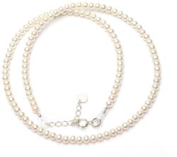  Colier din Perle de Cultura Rotunde 3, 8x3, 8 mm - Eleganta si Stralucire Divina - Accesorii de Argint 925 - 1 Buc