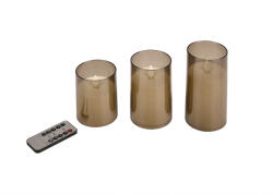  Dec. Candels 6000k 2xaa With Remote 3pcs, Set (99candle3r)