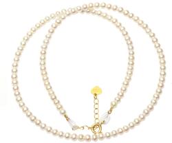  Colier din Perle de Cultura Rotunde 3, 8x3, 8 mm - Eleganta si Stralucire Divina - Accesorii de Gold Filled - 1 Buc