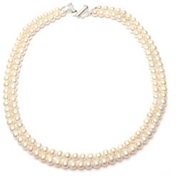  Colier din Perle de Cultura Rotunde 6-7 x 6-7 mm - Eleganta si Stralucire Divina - Accesorii de Argint 925 - 1 Buc