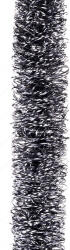  Karácsonyi girland, boa, hurkos, matt grafit színű, 6cm széles és 2m hosszú