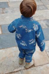 Konges Sløjd gyerek farmerkabát MAGOT JACKET GOTS KS101586 - kék 134-140