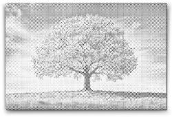  PontPöttyöző - Virágzó szépség Méret: 40x60cm, Keretezés: Keret nélkül (csak a vászon), Szín: Kék