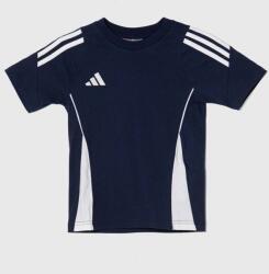 Adidas gyerek pamut póló TIRO24 SWTEEY sötétkék, mintás - sötétkék 128
