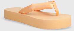 Calvin Klein Jeans flip-flop BEACH SANDAL FLATFORM PADDED NY narancssárga, női, lapos talpú, YW0YW01400 - narancssárga Női 36