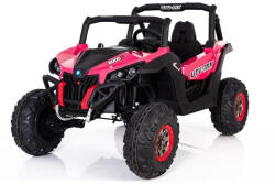 AMR TOYS Masinuta electrica pentru copii cu 2 locuri, UTV BUGGY POWER 4×4, MP4, scaun de piele (XMX603) roz (UTV ROZ)