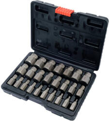 TOYA Kit de indepartare a surubelnitelor 25 de bucati (pentru suruburi interne torx, Allen si spline) (YT-06034)