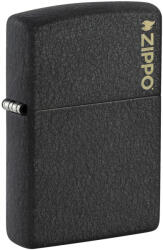 Zippo Brichetă Zippo 236ZL Black Crackle with Zippo Logo (236ZL) Bricheta