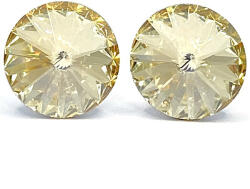  Kristály fülbevaló crystal honey színű rivoli 10 mm (100168)