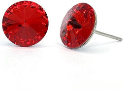  Kristály fülbevaló light siam (piros) színű rivoli 10 mm (100166)