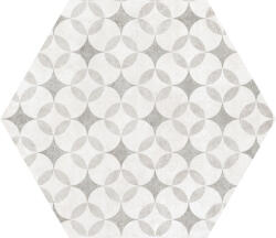 PAMESA CERAMICA Járólap, Pamesa Atrium Alpha Hex. Mix Perla 25, 8x29cm - mozaikkeramia