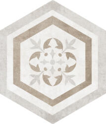 PAMESA CERAMICA Járólap, Pamesa Atrium Alpha Hex. Mix Beige 25, 8x29cm - mozaikkeramia