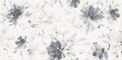 Cersanit Dekorcsempe, Cersanit Floral Landscape White Inserto Micro 29, 8X59, 8 cm - zuhanykabin