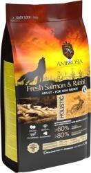 Ambrosia Hrana uscata pentru caini Ambrosia Adult Mini, Somon si iepure, hipoalergenic, fara cereale, 1.5kg (ASRM1)