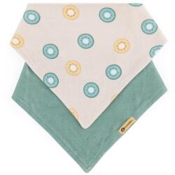 PETITE& MARS Nyálkendő Luke 2 db Beige Kiwis& Misty Green 3hó+ (412817)
