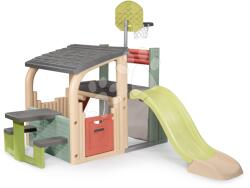 Smoby Játszóközpont Multisport Fun Center Life Smoby 150 cm csúszda 176 cm kosárlabda palánk és piknik asztal UV szűrő 24 hó-tól - 2025 modell (SM840206P)