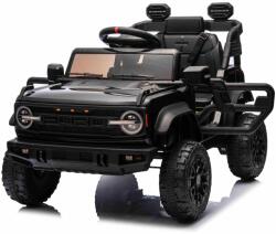 Beneo Elektromos kisautó Ford Bronco hátsókerék-meghajtással, licencelt (egyszemélyes), fekete, lítium akkumulátorral, magas alvázzal, széles üléssel, lengéscsillapított felfüggesztéssel, 2, 4 GHz-es távirá