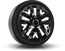 NRM Capace pentru roți VOLVO 15", PERFECTO negru lăcuit, 4bc