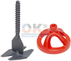 RUBI Cyclone Csavaros szintező 100db FEJ + 200db TALP, 1mm fuga, 3-20mm laphoz (ru35937cs11) (ru35937cs11)