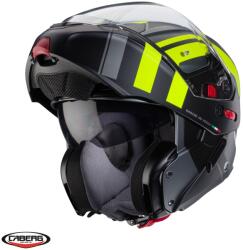 Caberg Casca Caberg Horus X Road L1 flip-up Negru/titanium/galben fluor mat (C0JD60L)