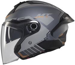 MT Helmets Casca MT Helmets Cosmo SV Cruiser - Open face, gri mat, Ochelari soare incluși, ECE 22.06 (1361B62221)