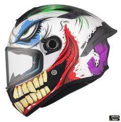 MT Helmets Casca integrala MT Targo S Joke A5 - tip viziera: MT-V-14B - Alb lucios (1343A22051)