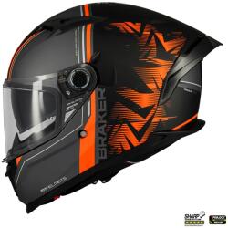 MT Helmets Casca MT Helmets Braker SV Charm - Integrală, negru/portocaliu mat, Ochelari soare incluși, ECE 22.06 (1346C40142)