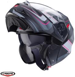 Caberg Casca Caberg Duke X SV Tour - Flip-up, negru/fuchsia/antracit mat, Ochelari soare incluși, ECE 22.06 (C0IL60G)