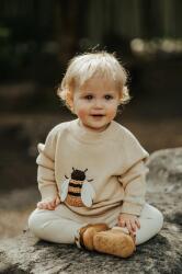 Donsje gyerek pamut pulóver Valenthe Sweater Bee bézs, könnyű, 4098401 - bézs 116