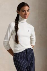 Ralph Lauren pamut pulóver női, fehér, garbónyakú, 211959287 - fehér S