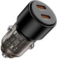Tech-Protect CC03 autós töltő 2x USB-C 100W PD, fekete