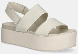 Calvin Klein Jeans szandál FLATFORM SANDAL SLING IN bézs, női, platformos, YW0YW01788 - bézs Női 41