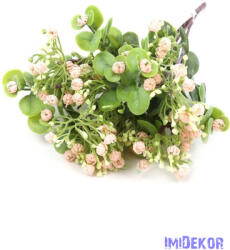 Bimbó virágos bogyós műzöld csokor 31cm 327 - Barack
