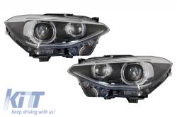 KITT Lightning LED Nappali Menetfény (DRL) Fényszórók Angel Eye BMW 1 Series F20 F21 (2011-2014) fekete (HLBMF20NFB)