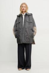 Weekend Max Mara rövid kabát szürke, átmeneti, oversize, 2515481011600 - szürke 38