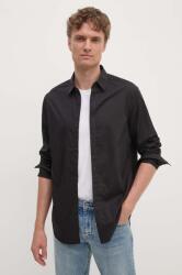 Giorgio Armani pamut ing férfi, galléros, fekete, regular, XM000006 AF10831 - fekete M